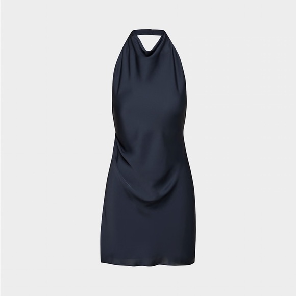 Aritzia Dresses & Skirts - NWT - Babaton Audience Satin Mini Dress - Size 4 - Dark Night Navy